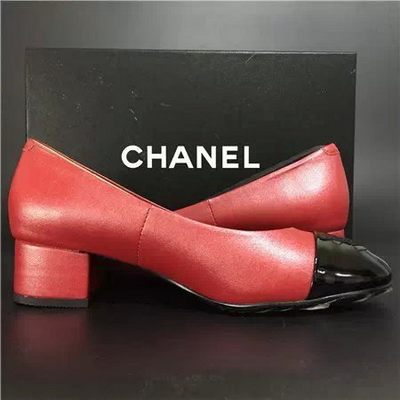 CHANEL Shallow mouth Block heel Shoes Women--042